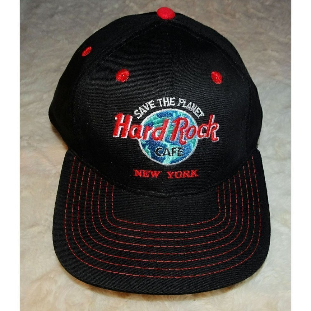 Hard Rock Cafe New York "Love All Serve All" , "Save The Planet" Black Baseball